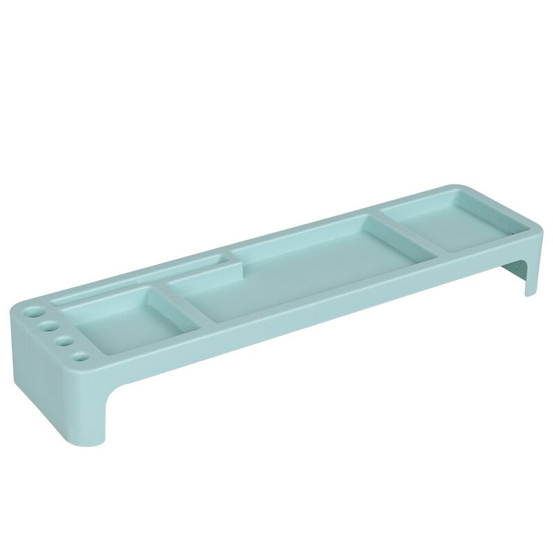 Plastic Office Table Organizer Desk Keyboard Rack Stationery Storage Holder Computer Home Office Desktop Pvc Storage Shlelf: E