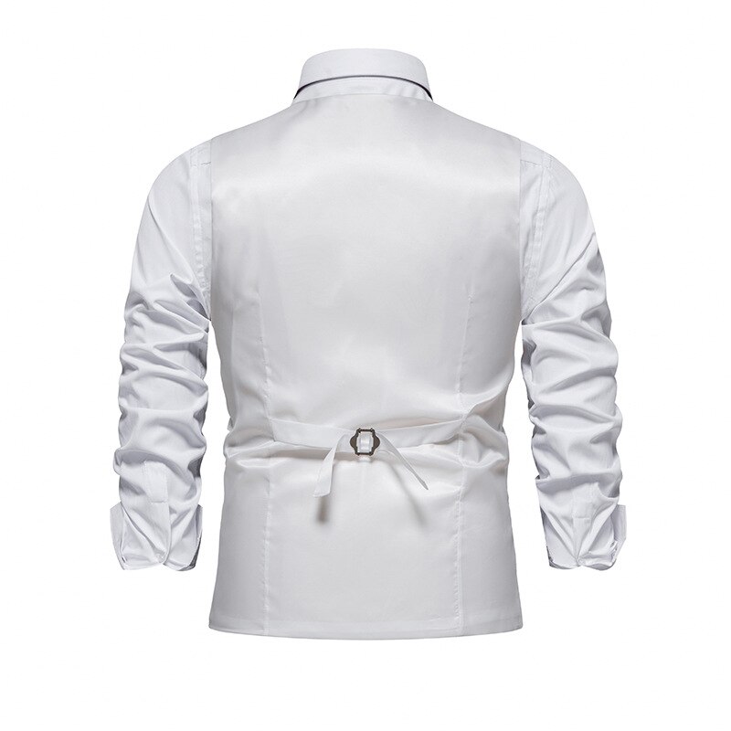 White Wedding Groom Suit Vest for Men 2022 Spring Slim Fit Sleeveless Tuxedo Vests Mens Formal Business Waistcoat Gilet 2XL