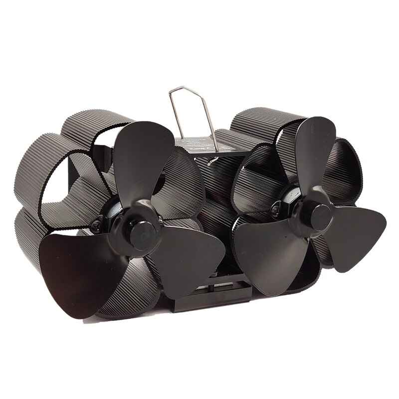 Ventilador de chimenea con 8 aspas, ventilador de estufa de leña, ventilador de estufa de leña, Motor doble para un espacio Ultra pequeño: Default Title
