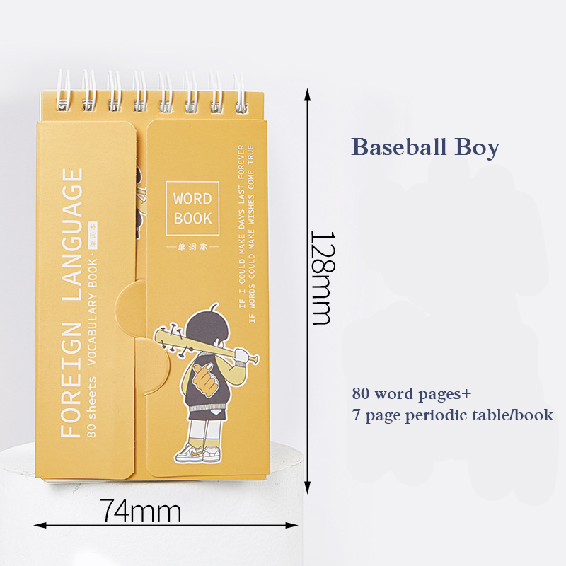 80 Vellen Engels Woordenschat Pocket Memo Pad Buitenlandse Talen Woord Boek Spoel Notebook Draagbare Geheugen Boek School Stationery: Oranje