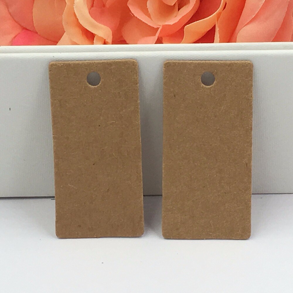 100 stk brune blanke /prisskilte hængemærke/emballageetiketter diy tag til bryllup//fest/beklædningsgenstand 4 x 2cm