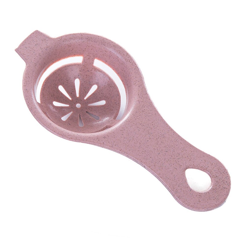 1pc hvit eggeplomme sikting hjemmekjøkken kokk servering 13*6cm plast egg separator matlaging duppeditt kjøkken tilbehør: Rosa