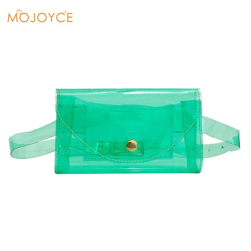 Riñonera nueva rosa para chica, bolso de viaje para playa, bandolera transparente: green