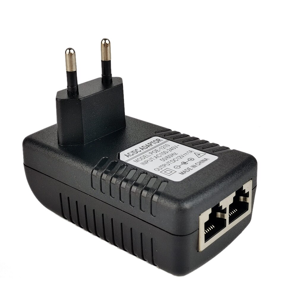 POE Injector AC 110V-240V to DC 12V/24V 1A 48V 0.5A POE Power Supply Over Ethernet Injector POE Power Adapter EU/UK/US Optional