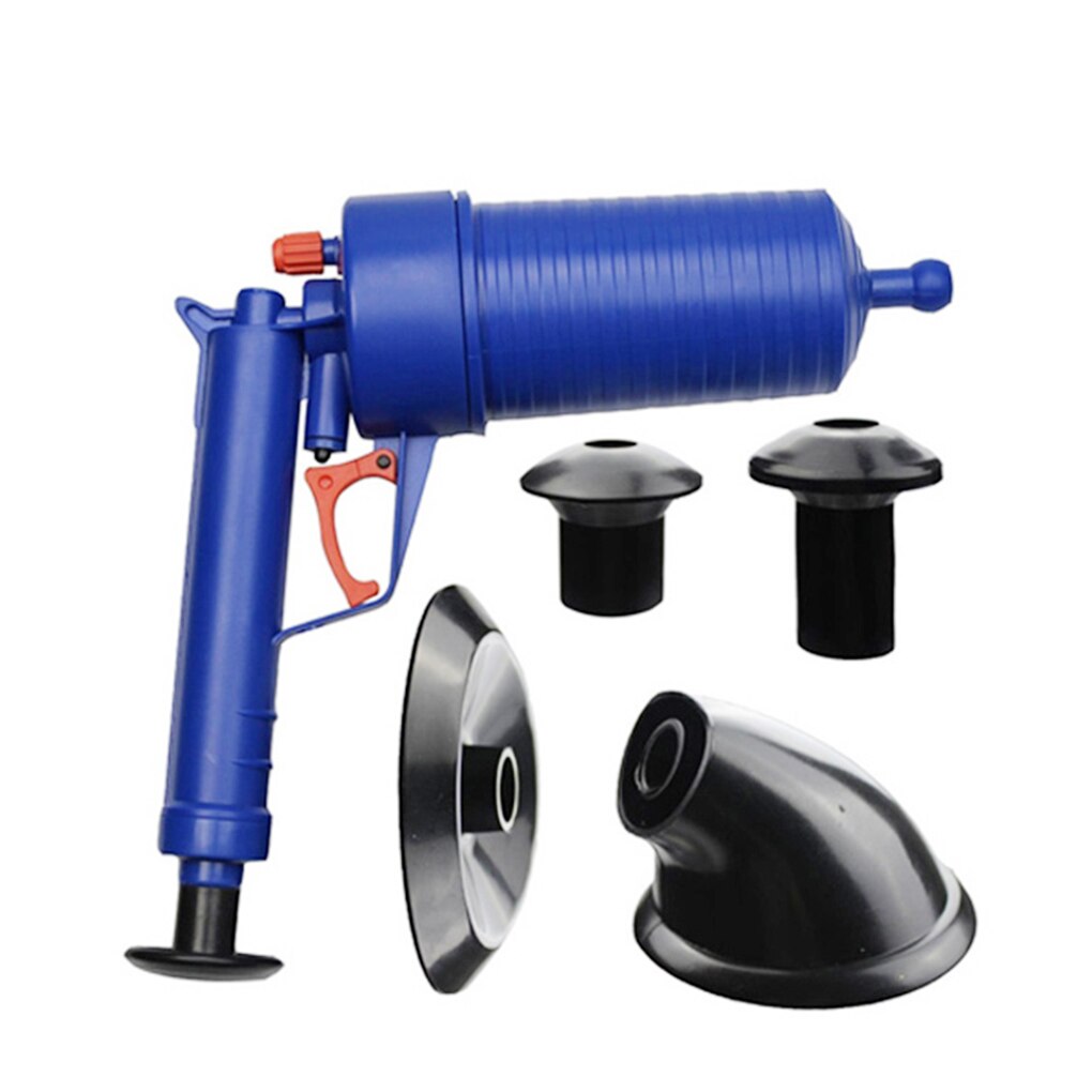 Air Power Drain Blaster Set High Pressure Powerful Manual Sink Plunger Toilets Bathroom Pipe Clog Remover Kit: 1