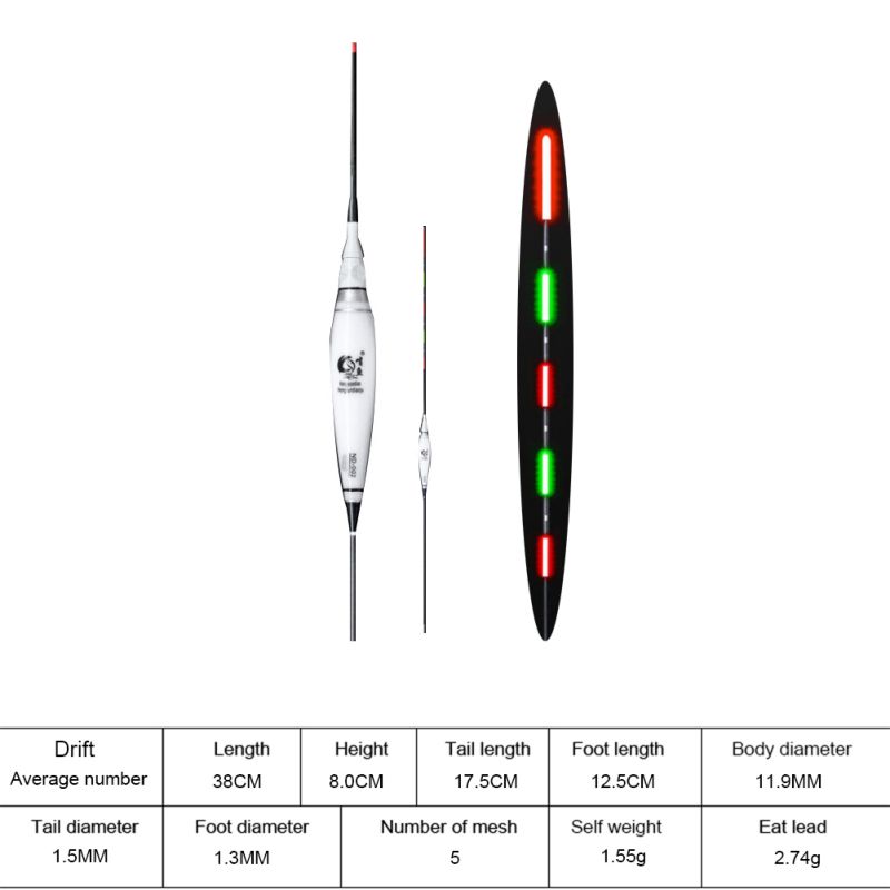 1Pc Smart Fishing Float Bite Alarm Fish Bite Aas Led Licht Kleurverandering Automatische Night Elektronische Veranderen Boei Visgerei: A2