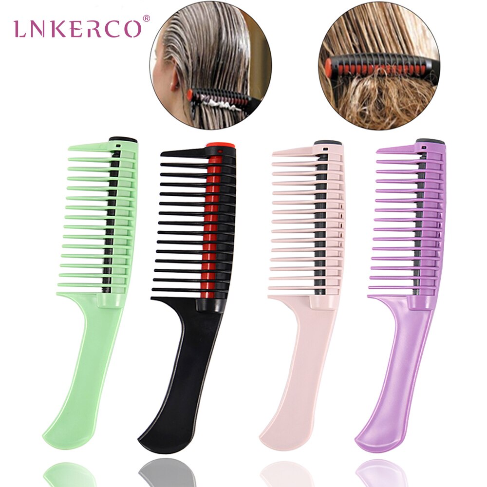 Lnkero hår kam bred tand hår borste färgning hår kam anti statisk massage hårborste salong gör själv hår styling frisör