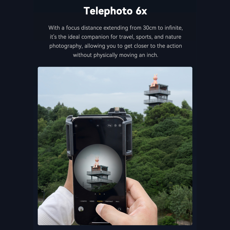 APEXEL teleobjetivo 2 en 1, lente Macro de observación, cabezal de telescopio 6x, accesorios para lentes de teléfono móvil para fotografía ultraligera
