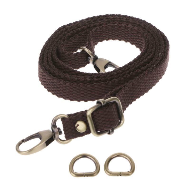 448B Verstelbare Canvas Reizen Schouderriem Tas Handvat Crossbody Handtas Vervanging: coffee