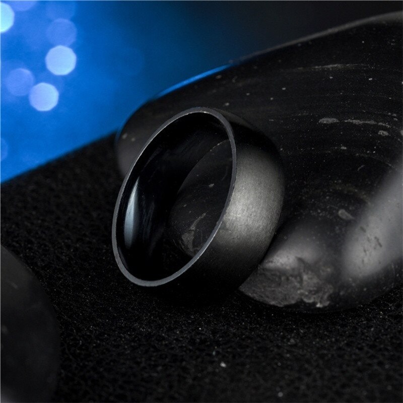 FDLK-anillo de acero inoxidable mate para hombre, 8mm, para boda, joyería