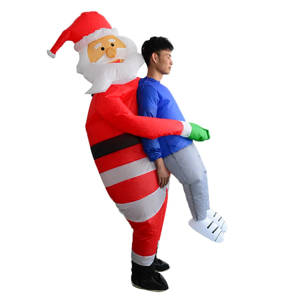 Christmas Inflatable Santa Claus Costumes Adult Kids Snowman Fancy Dress Halloween Carnival Cosplay Outfit Birthday Party Suit