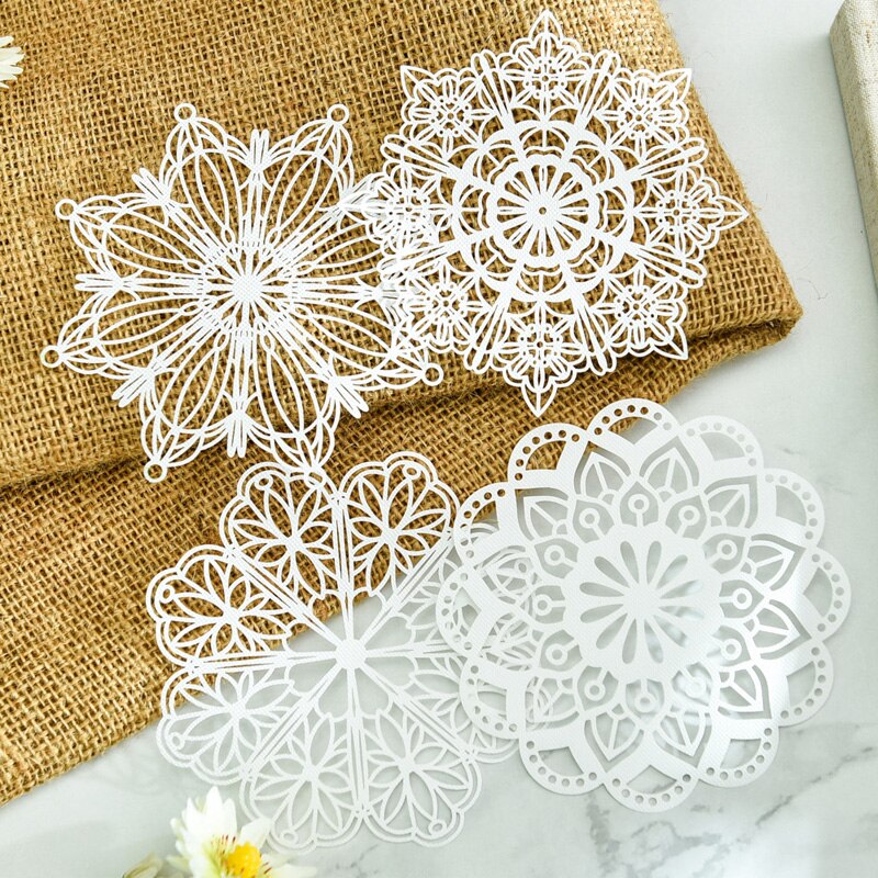 White Lace Paper Doilies/Placemats for Wedding Party Decoration Supplies Scrapbooking Paper Crafts H