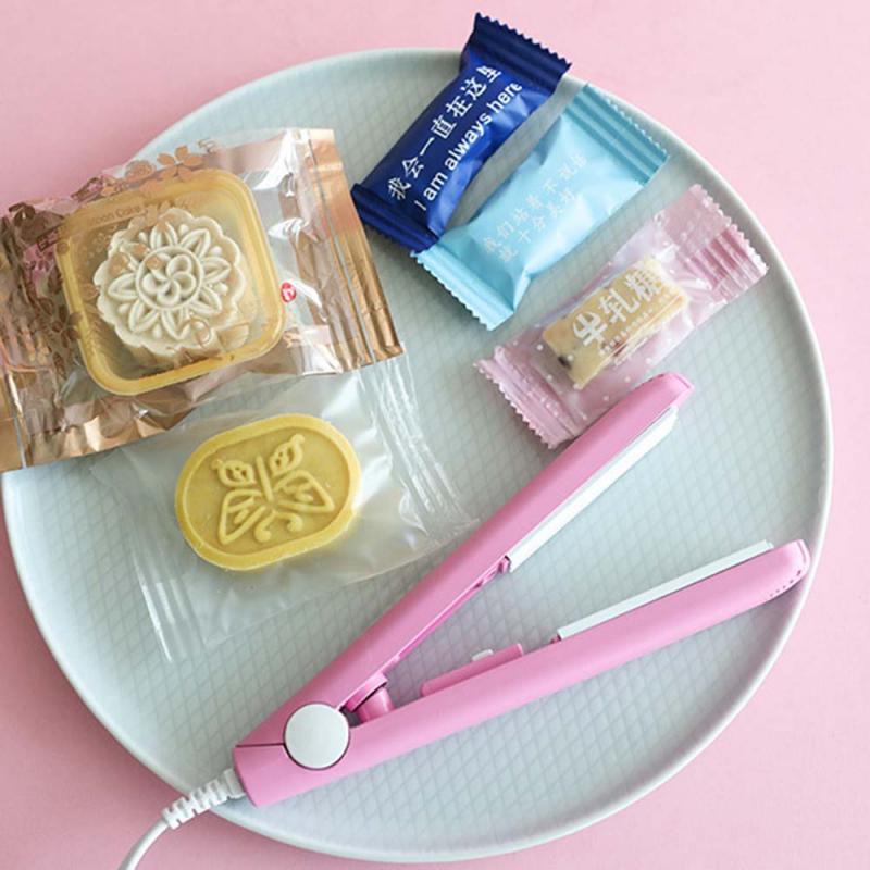 Food Vacuum Sealer Portable Bag Hand Clips Mini Electric Heat Sealing Machine Plastic Sealing Impulse Sealer