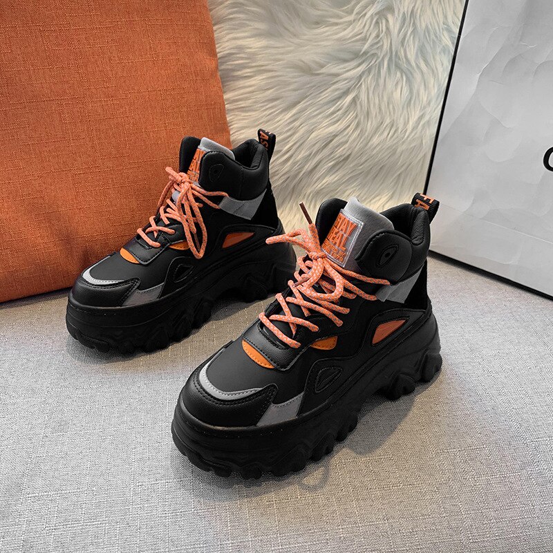 2020 nowe markowe trampki damskie buty na koturnie buty trampki platforma kosz Femme sznurowane Casual Chunky shoes
