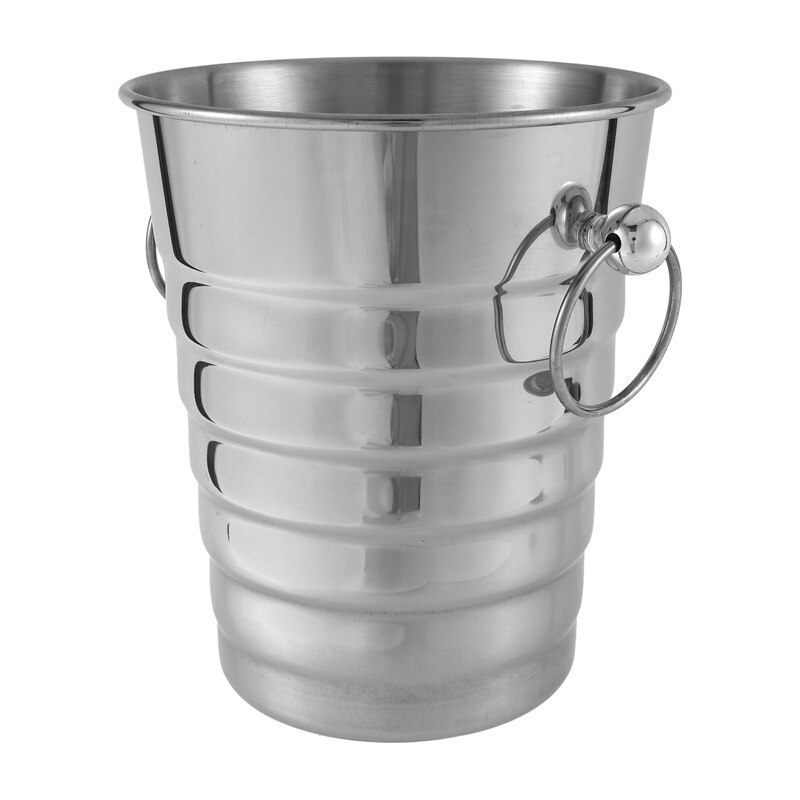 5L Stainless Steel Thick Threaded Ice Bucket Bar Champagne Cooler
