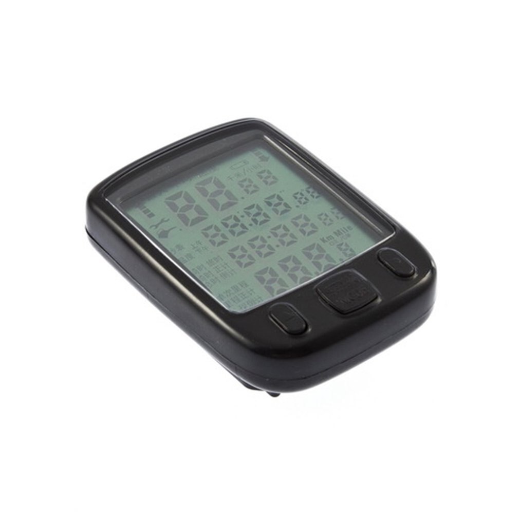 Auto Lcd Digitale Display Cycling Cyclus Fiets Computer Kilometerstand Snelheidsmeter Velometer Met Zender Sensor: Default Title