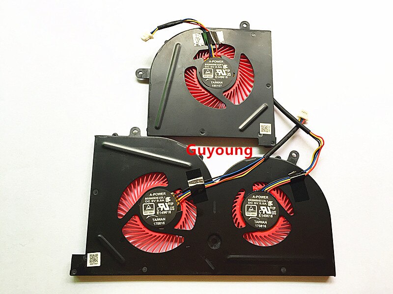 Laptop cpu koelventilator voor MSI GS63VR MS-17B1 17B2 16K2 16K3 GS73 GS62 Stealth Pro CPU GPU KOELER FAN