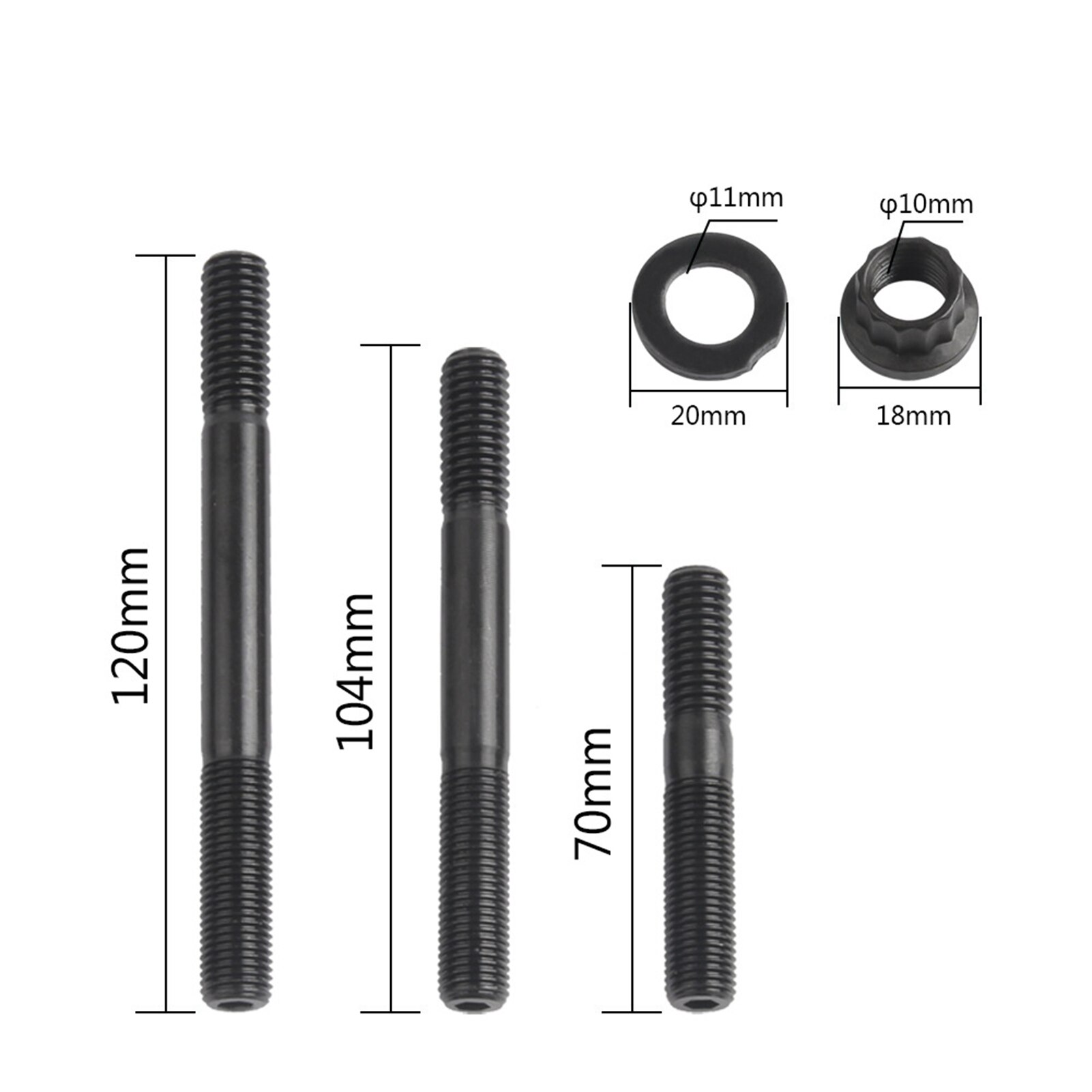 SBC Head Stud Kit Direct Replacement Dedicated Cylinder Head Studs Kit Auto Engine Parts for Chevrolet