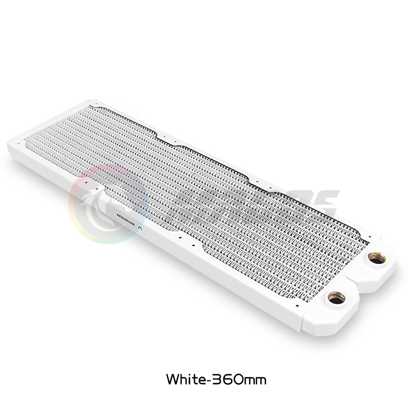 Vattenkylningsradiator 360 , 20mm ultratunn röd koppar 14 fpi-stöd 120mm fläktkylare datorvätskekylare rad svart/vit: Grön