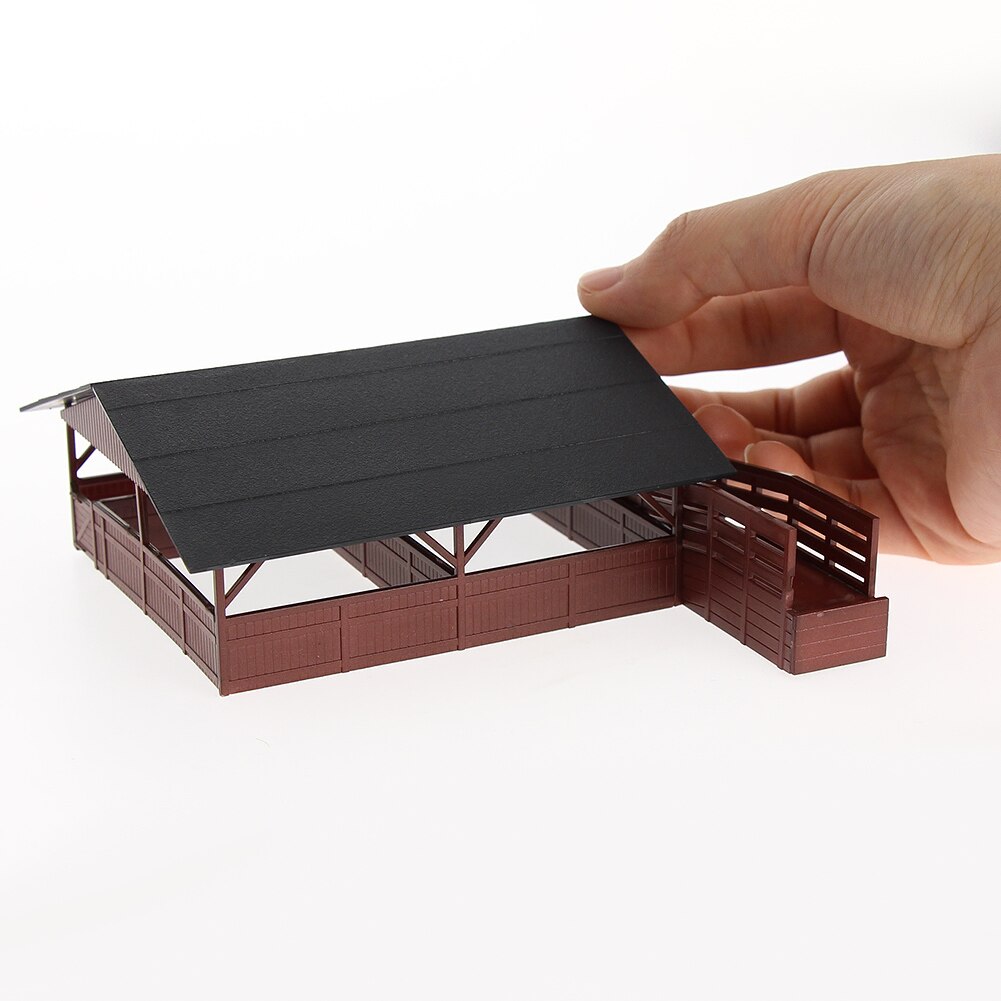 1pc 1:87 husdyr storfe stall hester stall vin rød ho skala byggesett for husdyr  jz8701wr