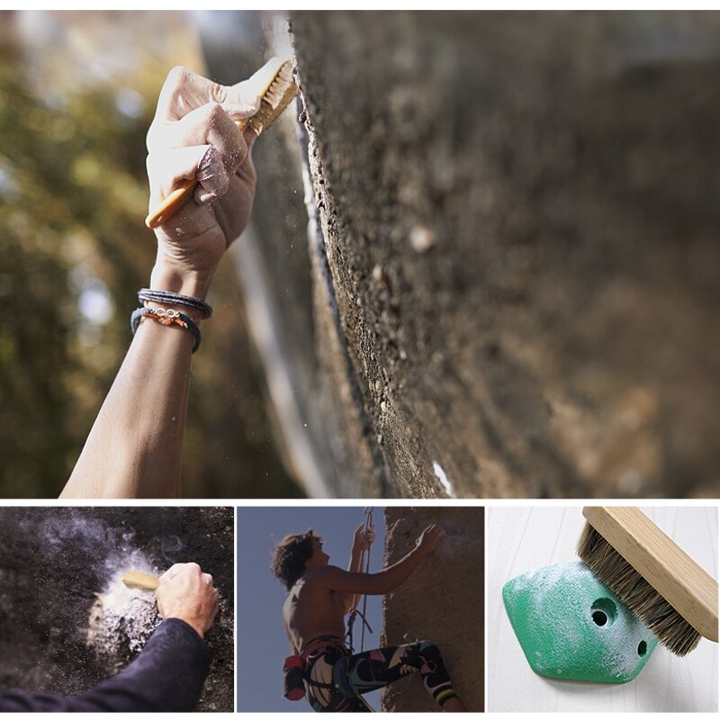 Pelo de jabalí de madera para escalada en roca, brocha para limpieza de roca, suministros para el hogar, productos para el hogar, brochas para zapatos