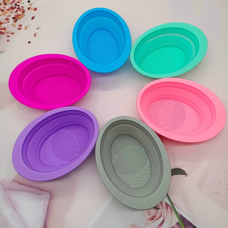 Faltbare machen-hoch Pinsel Reiniger Schüssel Waschen Pinsel Reinigung matt Silikon Kosmetik Pinsel Reiniger Universal- machen-hoch Werkzeug Wäscher Kasten