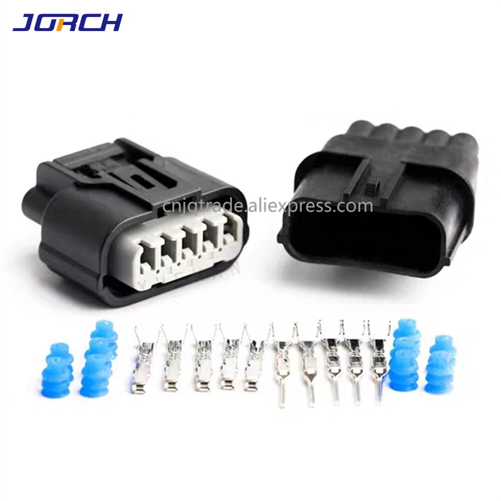 5 Sets 5 Pin 6189-1081 Vrouwelijke Mannelijke 1.2 Mm Auto Waterdichte Connector Plug Auto Zuurstof Sensor Plug Voor sumitomo Truck: 5P Male and Feamle / 5 sets