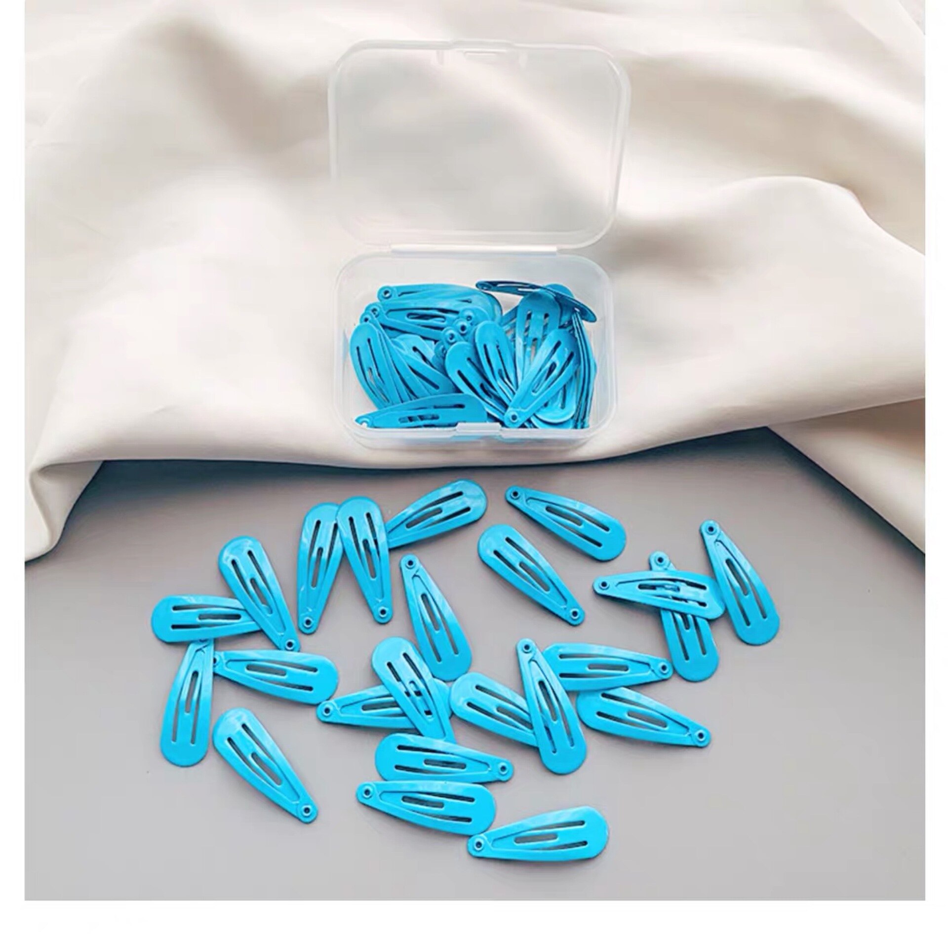 50 pçs/caixa 3cm spray liga drop-shaped crianças grampos de cabelo doce cor bonito meninas acessórios de cabelo bebês barrettes headbands: 9