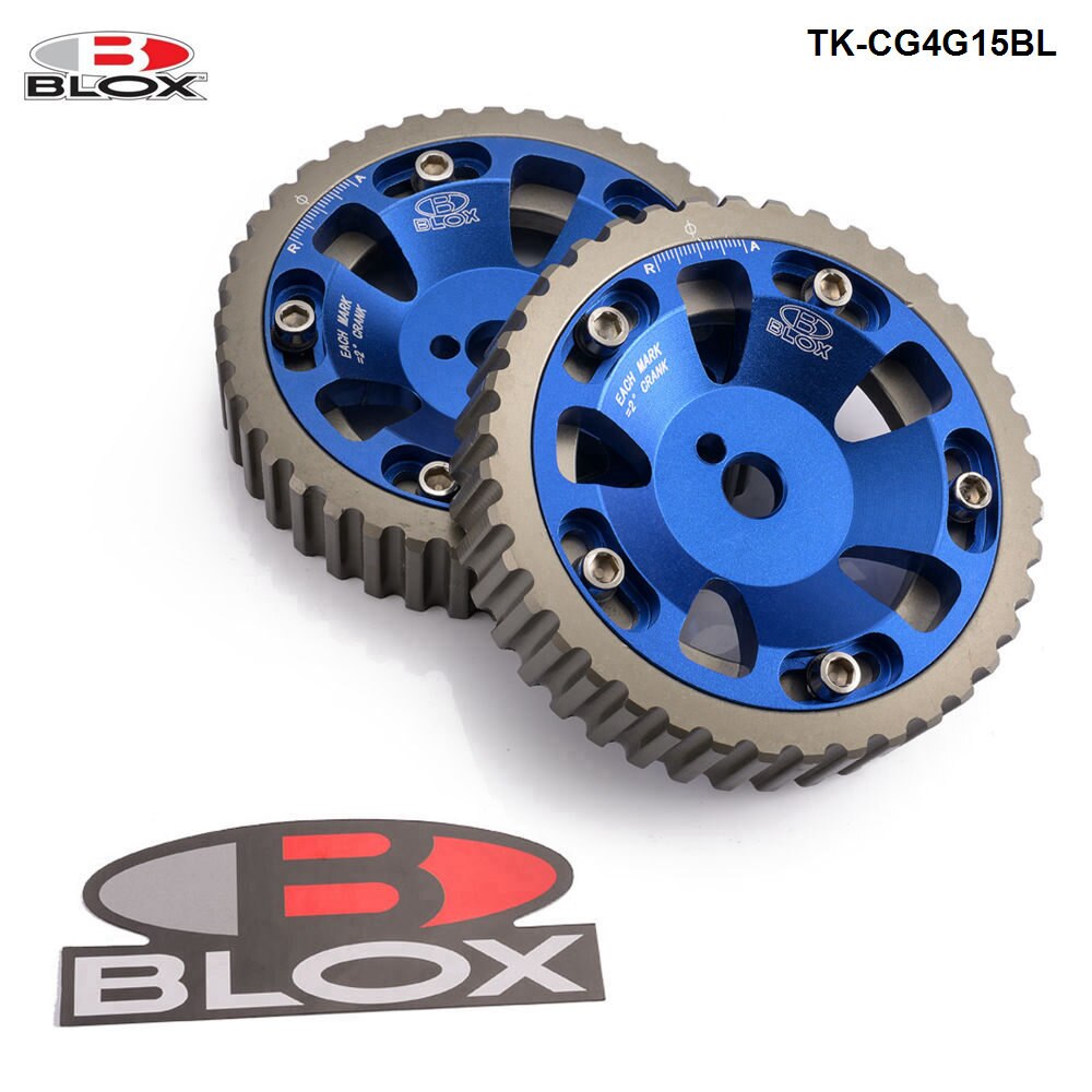 Blox 2Pcs Aluminum Cam Gear Pulley Camshaft For Mitsubishi 4G15 SOHC Engine TK-CG4G15BL