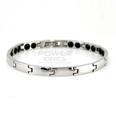 Power Ionics Bracelet 100% Titanium Germanium Balance Body Band 6mm PT018