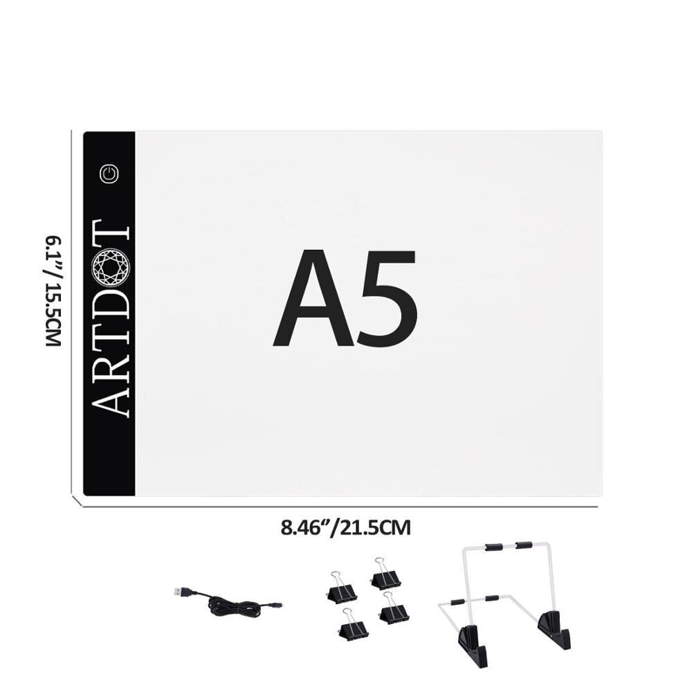 Diamond Painting A3/A4/A5 Led Light Pad Board for Diamond Art Painting Tools Led Lamp USB Powered Diamond Embroidery Tool: A5 Light Pad Set