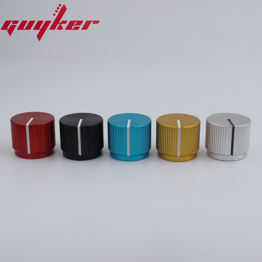 Bouton supérieur plat en aluminium pour basse électrique, 1 pièce, 16MM x 19MM x 6.0MM, disponible en cinq couleurs