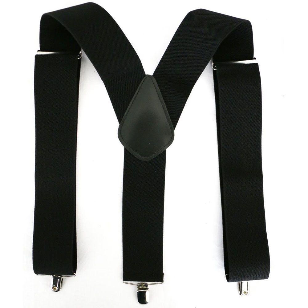 Winfox Vintage Zwart Rood 5 cm Brede Elastische Volwassen Jarretel Effen Broek Bretels Mannelijke Bretels Mannen 3 Clip-on