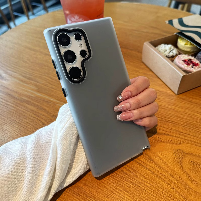 2 in 1 ultra thin Jelly liquid silicone phone case for Samsung Galaxy S22 S23 S24 Ultra Plus anti-fall clear hard bumper cover