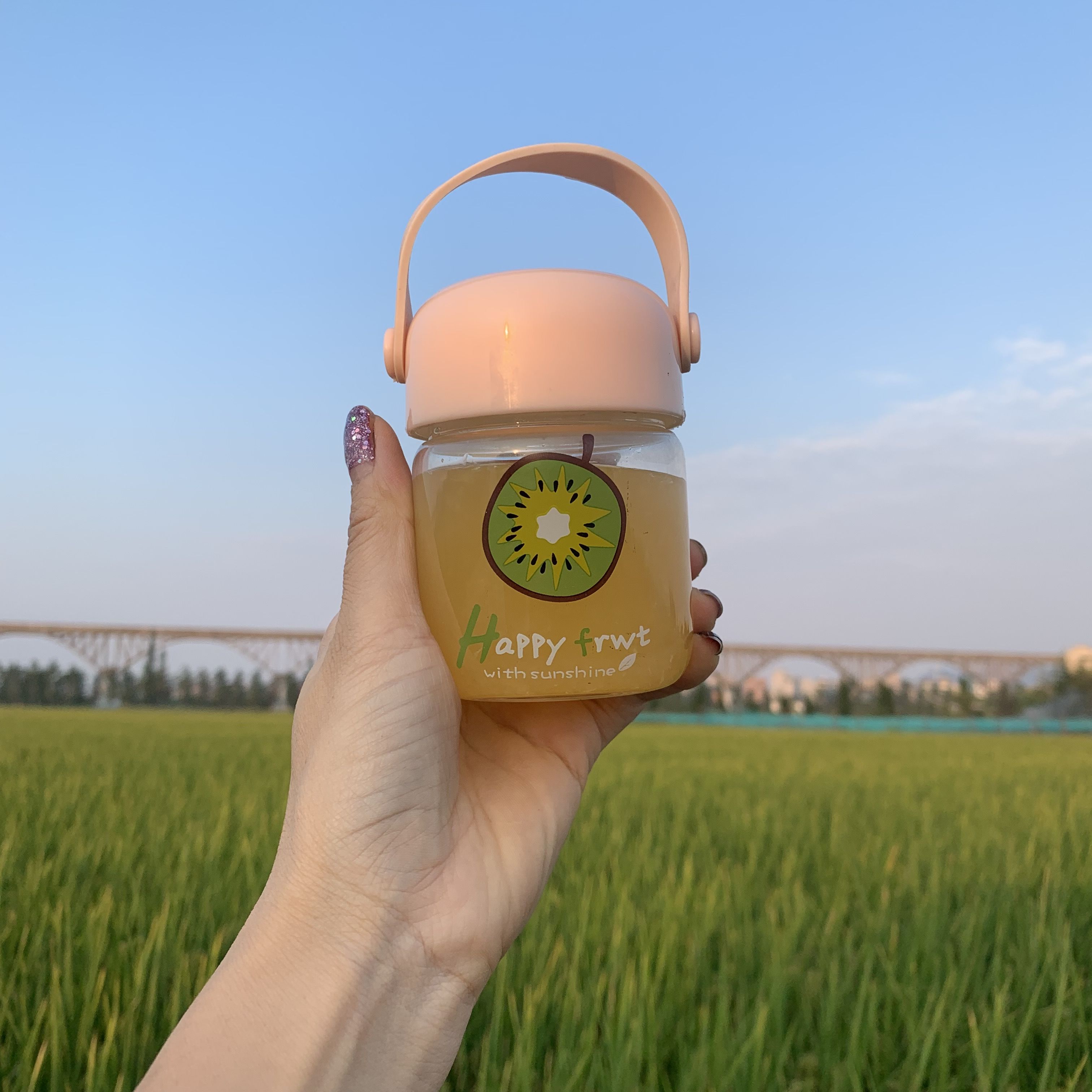 Cute super glass Mini Portable Water Cup 180ML Transparent Pocket Cup: Style 4