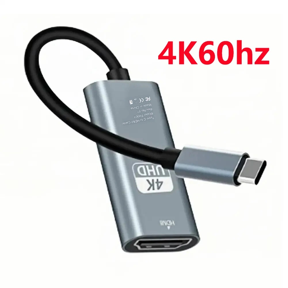 8k usb-c till hdmi-adapter 4k 120hz/2k 165hz typ-c thunderbolt 4 to hdmi-omvandlare hubb för bärbar dator, telefon till tv-skärm: Röd
