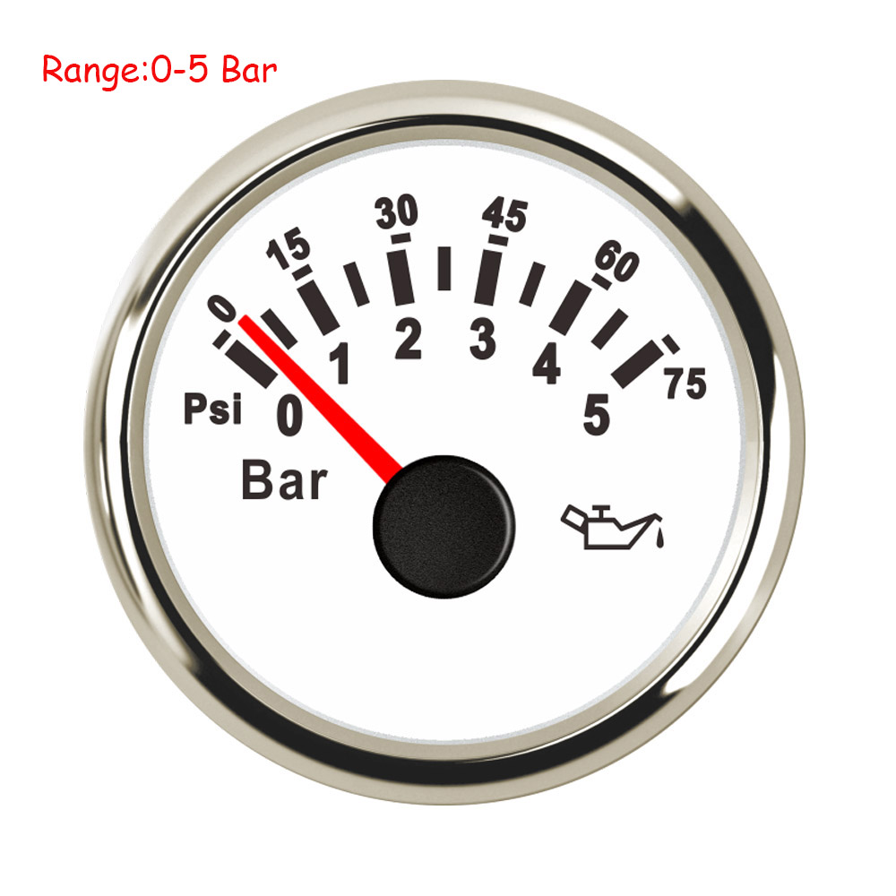 Car 2 52mm Oliedrukmeter 0-7bar Met Sensor Lens Pers van de olie Gauge Auto Meter