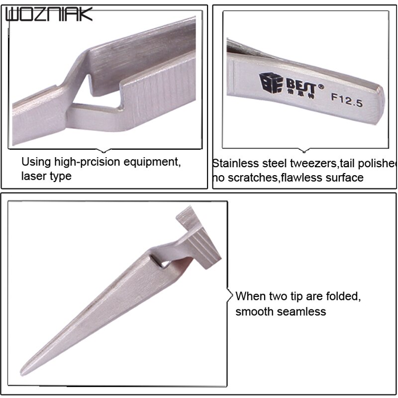 Nouvelle Auto 121mm croix serrure en acier inoxydable précision pince à épiler Action inverse pince à épiler entretien outils à main