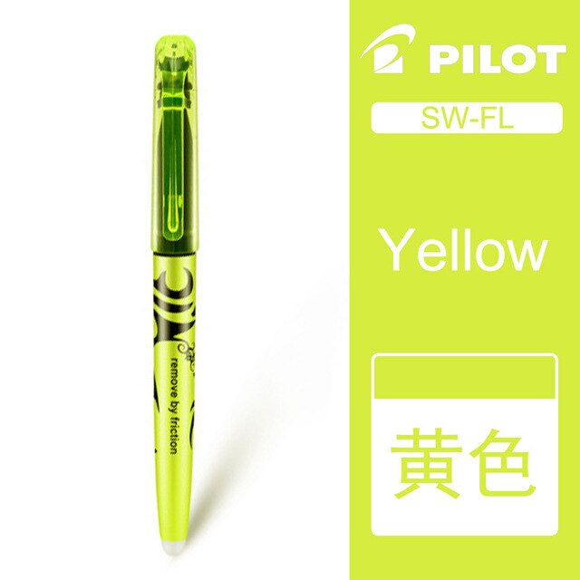 Pilot sw-fl frixion slettelig highlighter 6 stk farvemarkør sæt doodle malerartikler: Gul