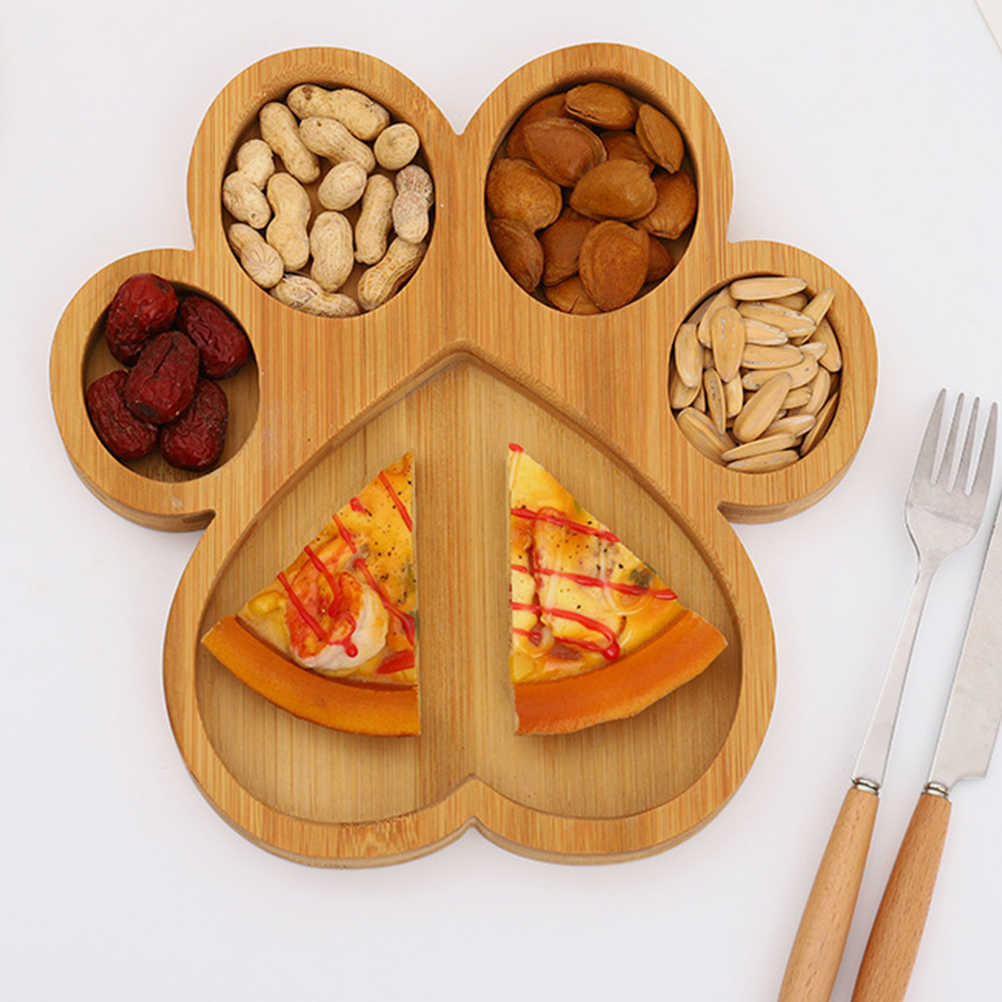 Large Bamboo Tray Platter Unique Food Serving Tray Storage Trays Bamboo Fruit Tray Snack Plate Home ganization