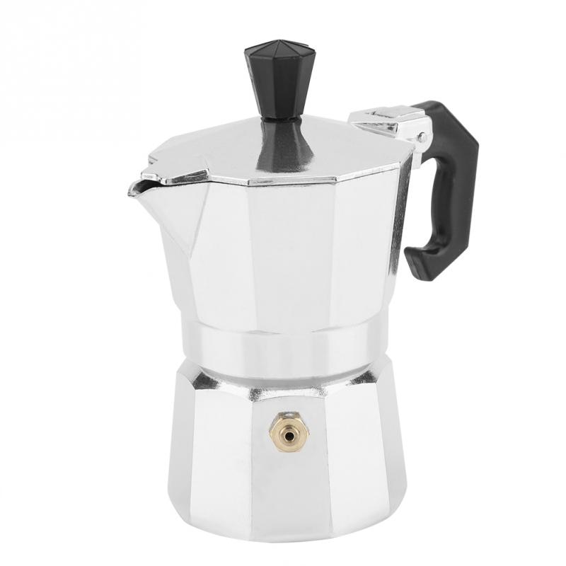 50ml 1 kopp moka spishäll kaffebryggare aluminiumkanna fransk mocka espresso perkolator kanna manuell tillverkare mockakanna 1 kopp