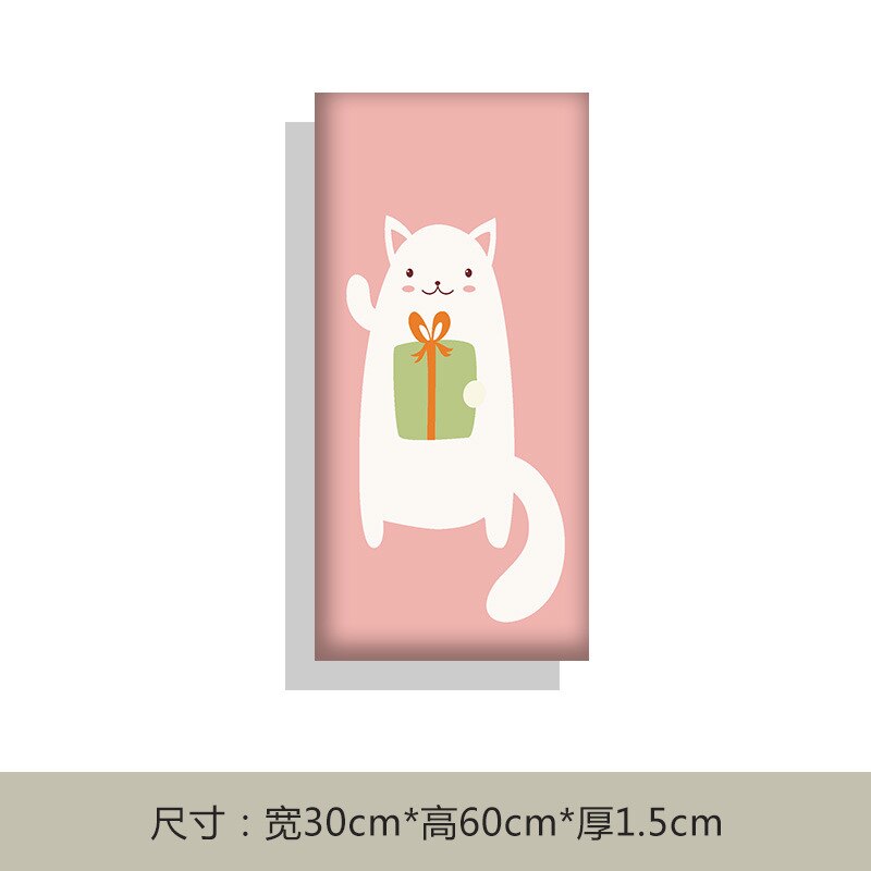 dessin animé enfants Anticollision sac souple autocollant mural auto-adhésif Tatami mur bébé décoration 3D toile de fond mur: Kitten Tail Width 30   Height 60   Thickness 1 5