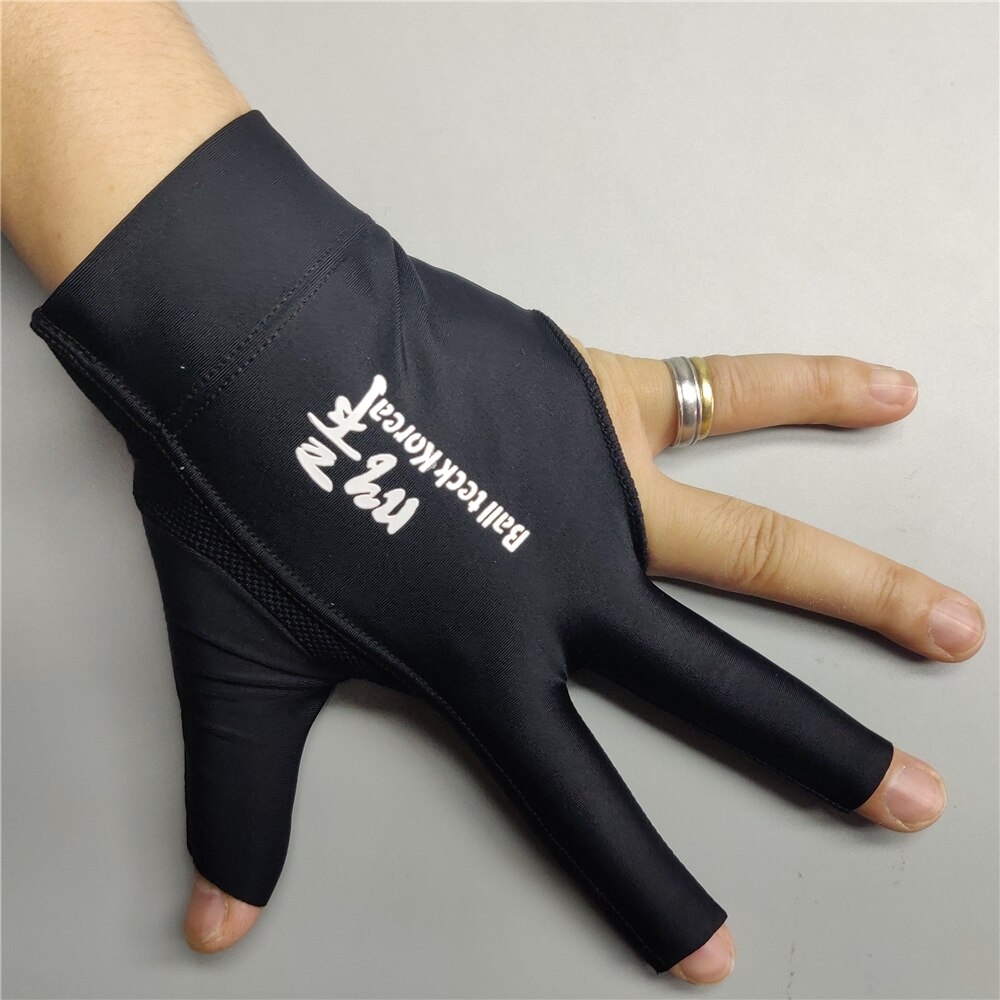 Biljart Handschoen Linkerhand Medium Ballteck Korea Carambole Handschoen 3 Vingers Professionele Zwembad Handschoen Biljart Accessoires: Left Hand (Black)