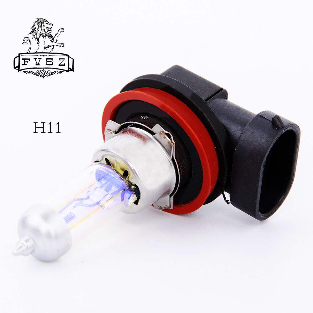 2 x H4 12V 55W White/Blue Halogen Car Headlights Globes / Bulbs 4500K
