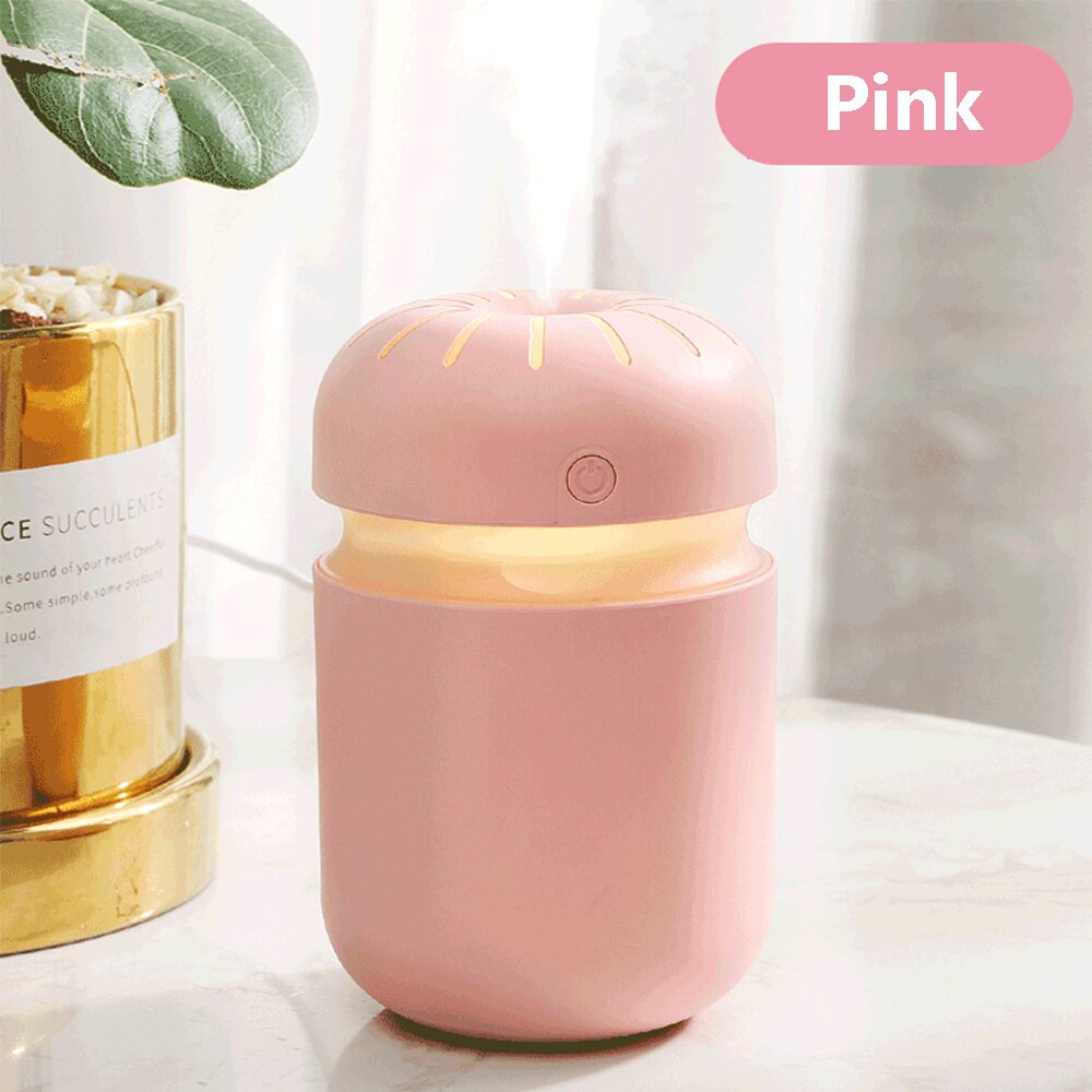 Usb Mini Auto Aromatherapie Verstuiver Led Draagbare Ultrasone Essentiële Aroma Olie Diffuser Luchtbevochtiger Hydraterende Spuiten Kantoor: USB Pink