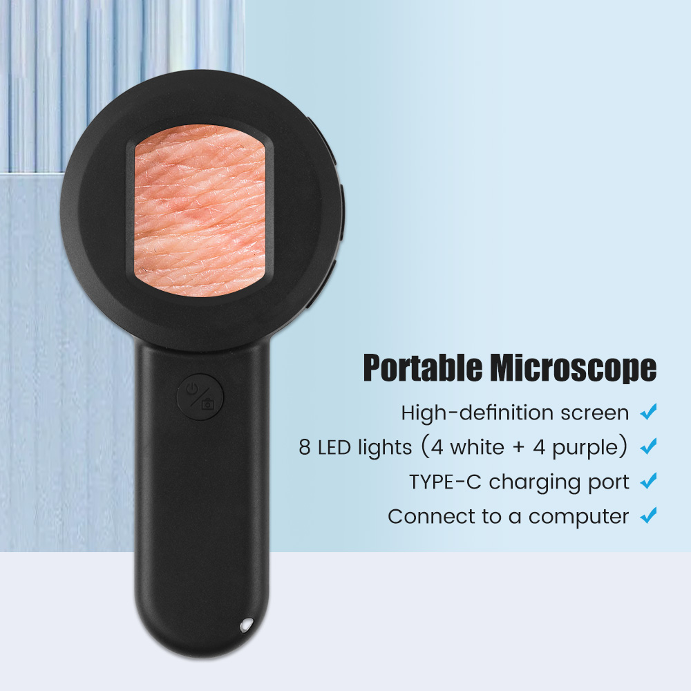 2‘’ Digital Microscope 100X Zoom Magnifying Glass with Light Coin Magnifier with 2 Color Light Mode Windows/Mac Compatible