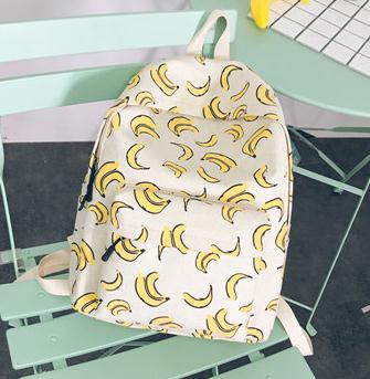 Vrouwen Canvas Rugzak Voor Tieners Meisjes Jongens Schooltas Student Leuke Ananas Afdrukken Rugzak Reizen Grote: C