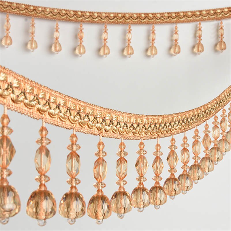 1M Kristal Kralen Gordijn Fringe Kant Kwastje Trim Wide Lint Naaien Ambachtelijke Elegante: 2