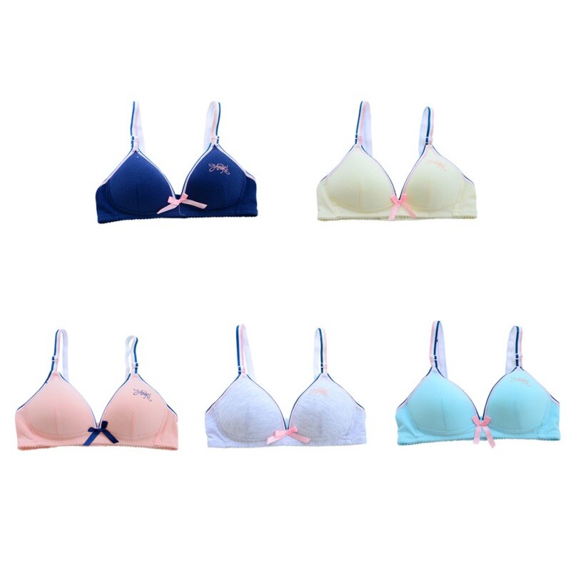 Girl A Cup Underwear Cotton Training Bras Teenage Sport Puberty Teen Child Fitness Bra 12-18Y Youth Small Breast Bra girl cloth