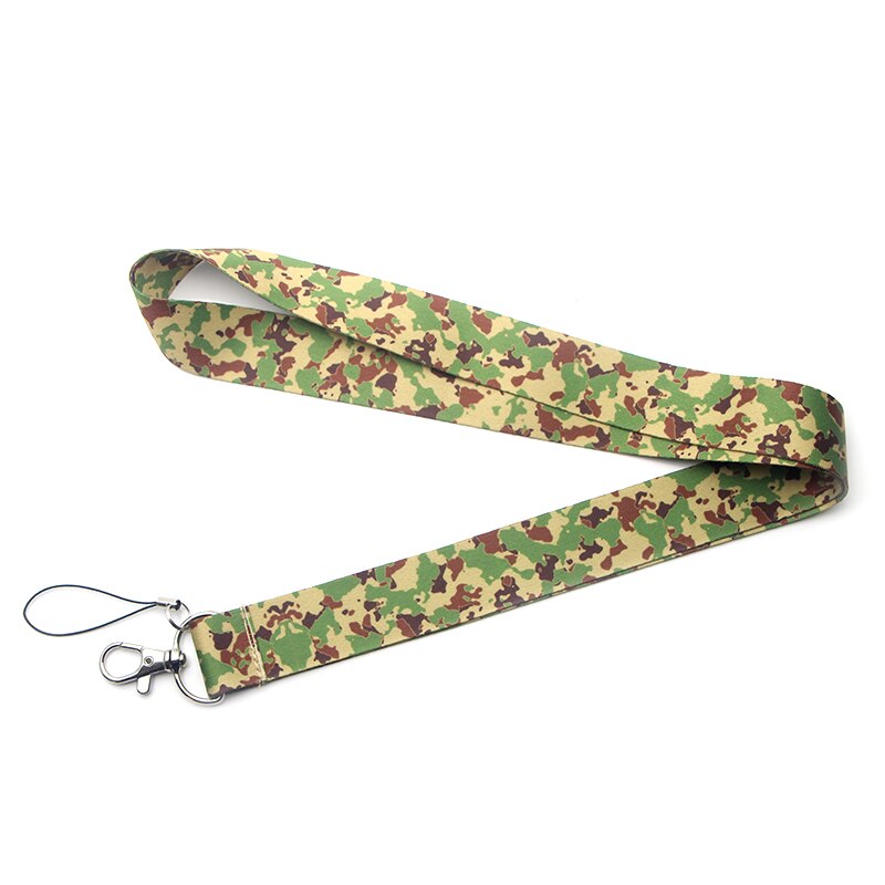 V23 Camouflage Legergroen Lanyard Voor Sleutels Id Kaart Mobiele Telefoon Bandjes Usb Badge Houder Diy Neck Strap Hang Touw lariat Lanyards